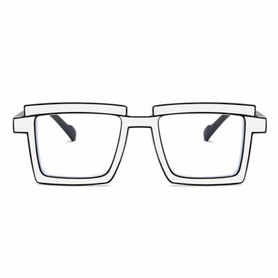 Flossie White Square Glasses