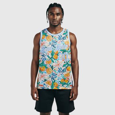 Custom White Light Blue-White 3D Pattern Design Oranges Authentic Basketball Jersey