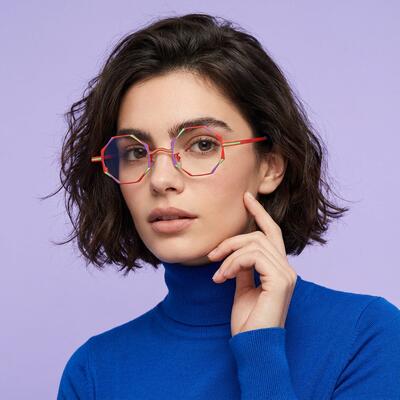 Sawye Lunettes Géométriques Rouges