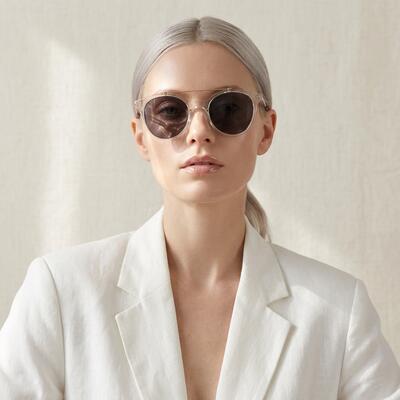 Forster Clear Aviator Sunglasses