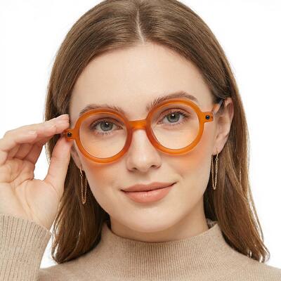 Chava Lunettes Rondes Orange