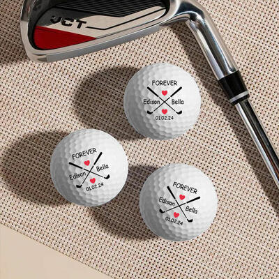 Personalized Golf Set of 3 Customized Couple Names Decorations for Anniversary