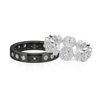 Jeulia Himmlischer Sternkreis Paarringe Sterling Silber