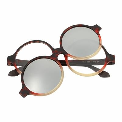DuBois Red Round Glasses