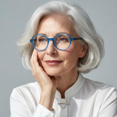 Marion Blue Round Glasses
