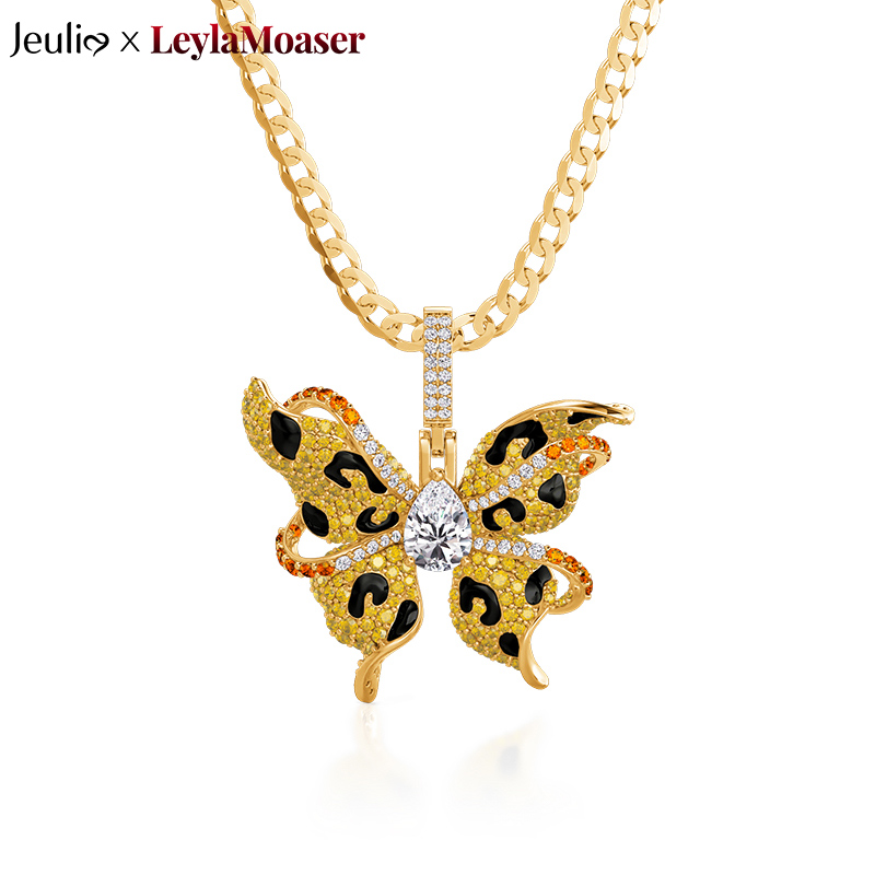 Jeulia x Leyla Wilder Leopard Schmetterling Halskette