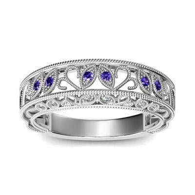 Jeulia Anillo Vintage Con Hojas En Plata De Ley