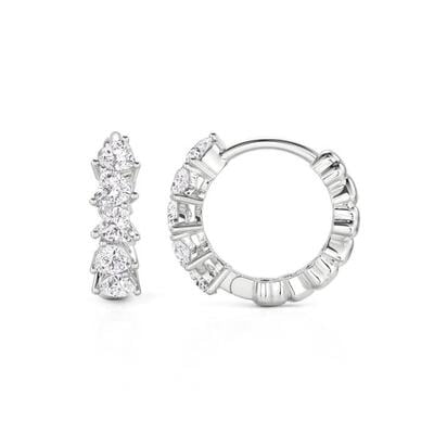 Jeulia Olivetta Herz Reif Ohrringe aus Sterling Silber