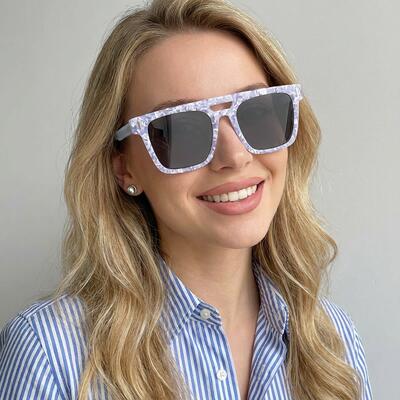 Lynes Lunettes de soleil Aviateur Bleues