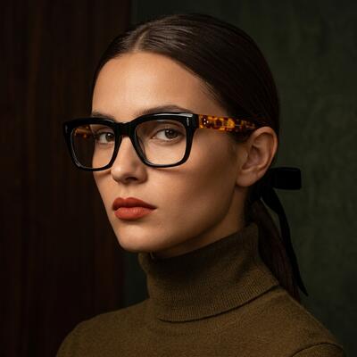Carpenter Black Rectangle Glasses