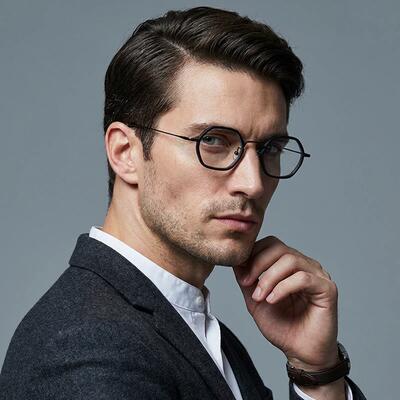 Kelsen Black Geometric Glasses