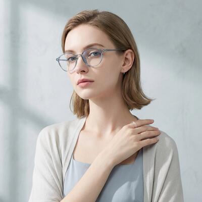 Jill Lunettes Rondes Bleues