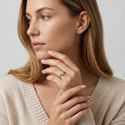 "Gentle Orbit" Oval Cut Solitaire Engagement Ring