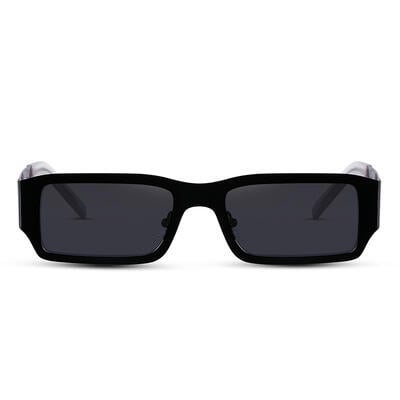 Perspective Lunettes de soleil Rectangulaires Noires