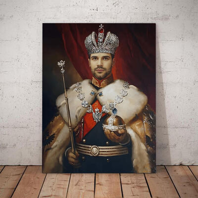 Personalized King Portraits with Custom Face Swap Elegant Gift for ...