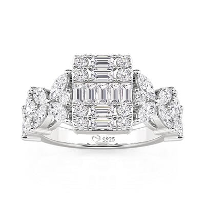 Jeulia Olivetta イレギュラー ジェムストーン バタフライ リング