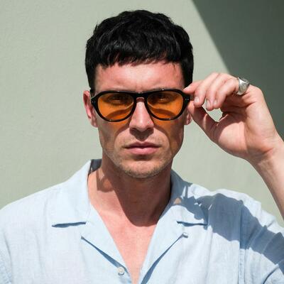 Bella Schwarze Pilot Sonnenbrille