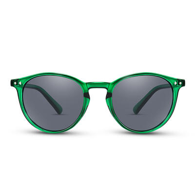 Jeulia "Omnipotent" Round Green/Grey Unisex Sunglasses