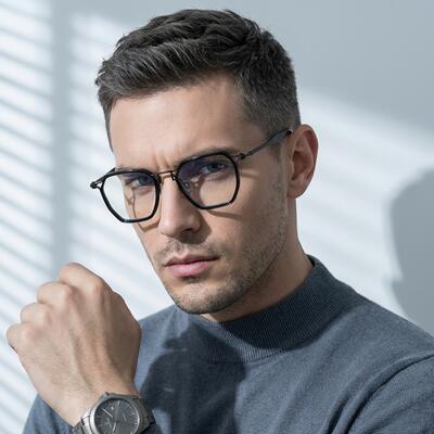 Elizabet Black Geometric Glasses