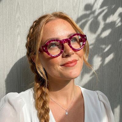 Young Purple Round Glasses