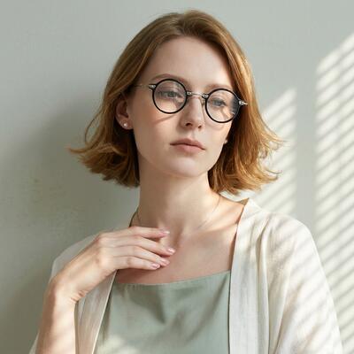 Clarep Schwarze Runde Brille