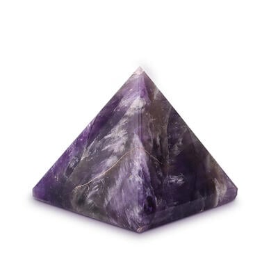 Jeulia "Klarheit des Geistes" Natürlicher Amethyst Pyramide Kristall Schnitzerei