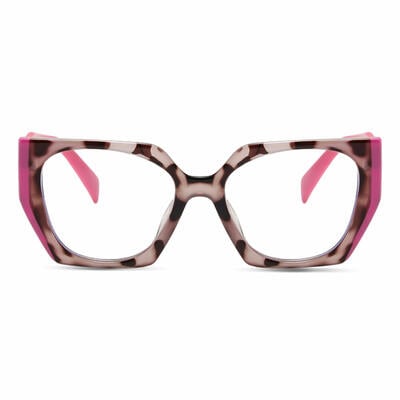 Hedda Pink Square Glasses