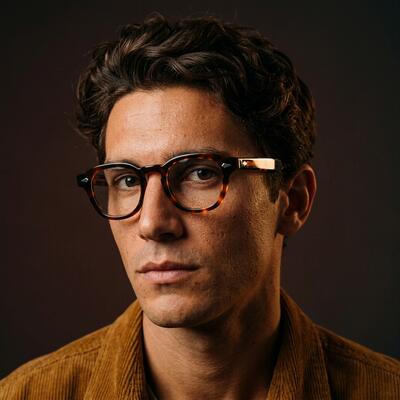 Sandy Tortoise Square Glasses