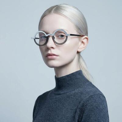 Charle Weiße Runde Brille
