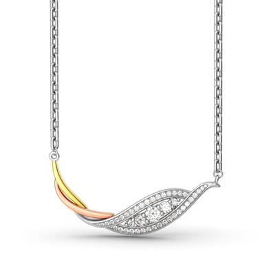 Jeulia Fancy Tri-Tone Necklace