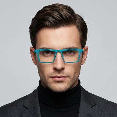 Marina Blue Rectangle Glasses