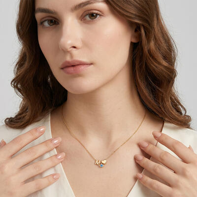 "Affection Always" Personalized Initial Necklace