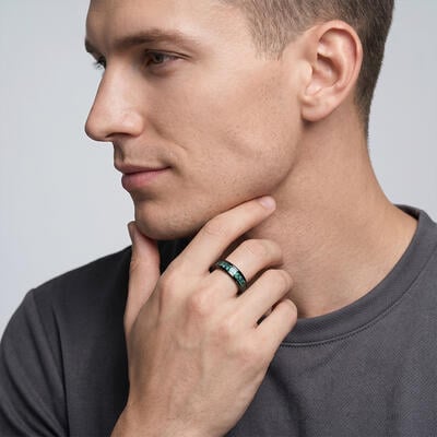 "Stardust Promise" 6mm Tungsten Carbide Men's Wedding Ring