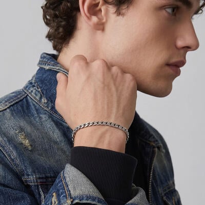 "Currents" 4.6mm 925 Silver Cuban Link Bracelet