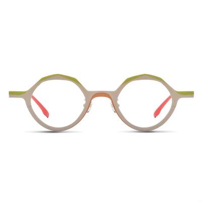 Christe Beige Runde Brille