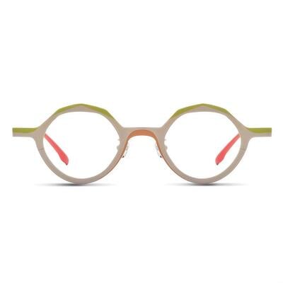 Christe Beige Runde Brille