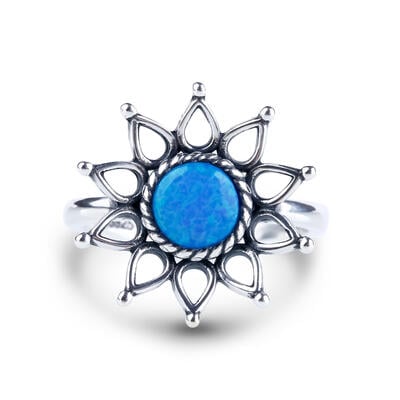 Jeulia Sunflower Opal Ring