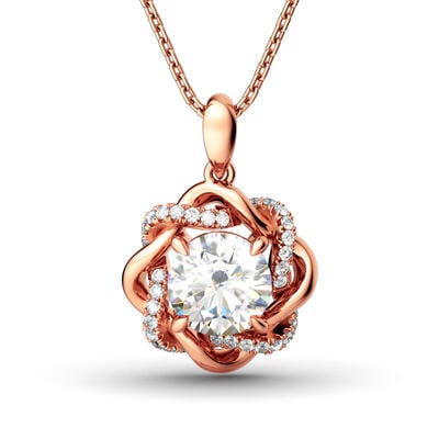 Jeulia Knot of Love Necklace