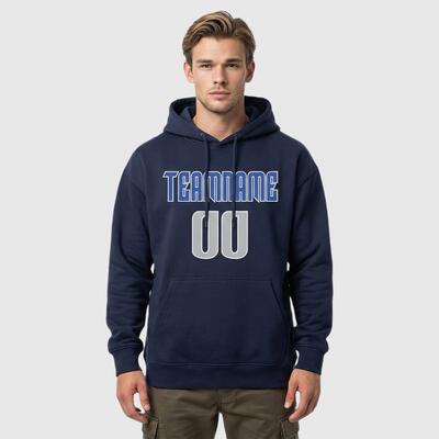 トレーナー フード付き パーカー フーディー ネイビー チーム名 番号 ロゴ入り 男女兼用 カスタマイズ オリジナル