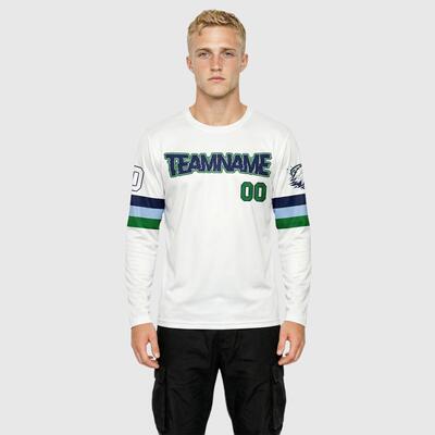 Custom White T-Shirt-Seattle-Inspired Fan Tee with Personalized Name & Number