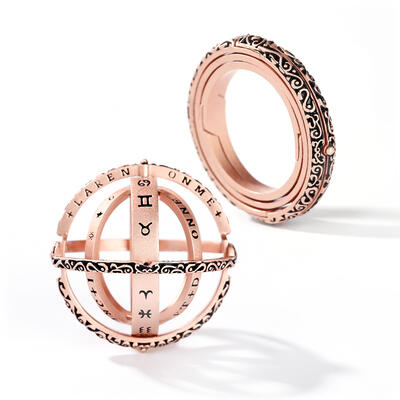 Jeulia Astronomical Sphere Sterling Silver Ring (With A Free Chain)