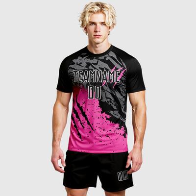 Breathable Custom Gradient Scratch Splash Sublimation Soccer Uniform – Low-Cost for School Matches