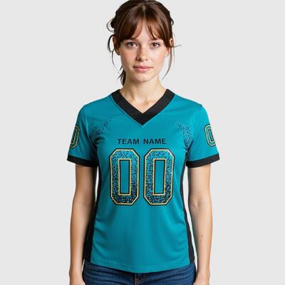 アメリカンフットボール ジャージ Vネック メッシュ 半袖Tシャツ トレンドデザイン カスタマイズ可能