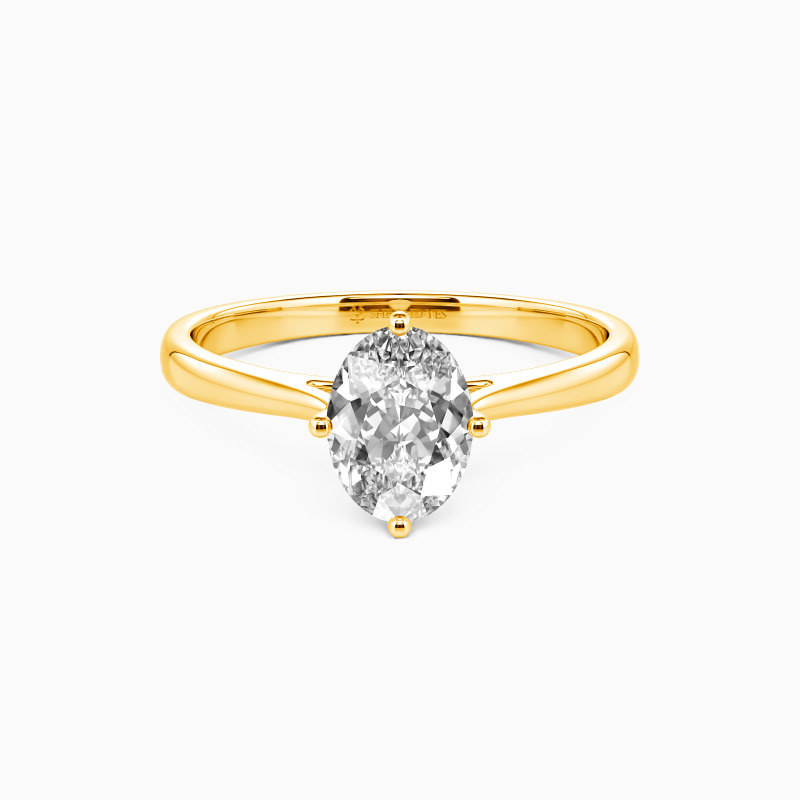 "I Promise to Be with You Forever" 1ct Oval Cut Solitaire Engagement Ring