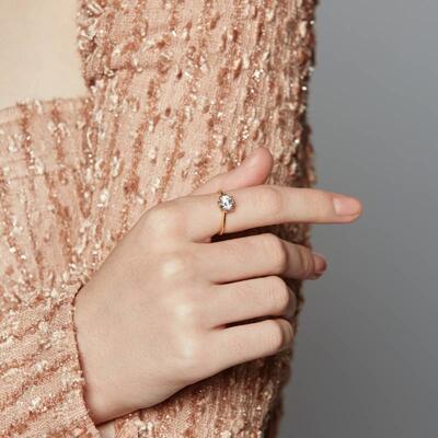 "Happiness Is Within Reach" Round Cut Solitaire Engagement Ring