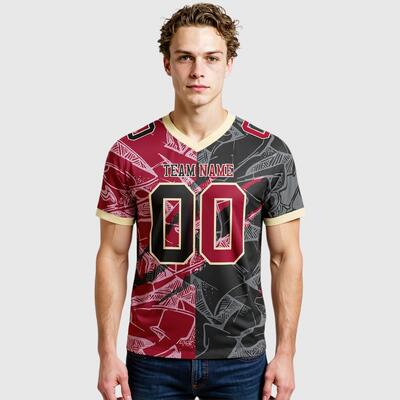 Scratch-Reveal Gradient Football Jerseys - Custom Mystery Design & Breathable Mesh For Interactive Game Day Looks