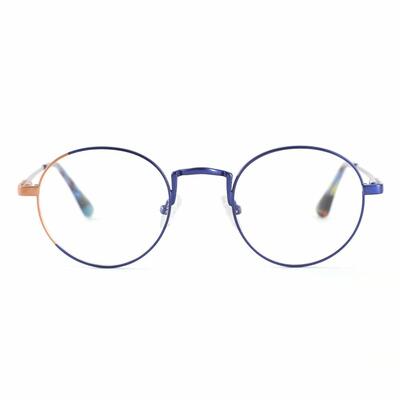 Vogt Blue Round Glasses
