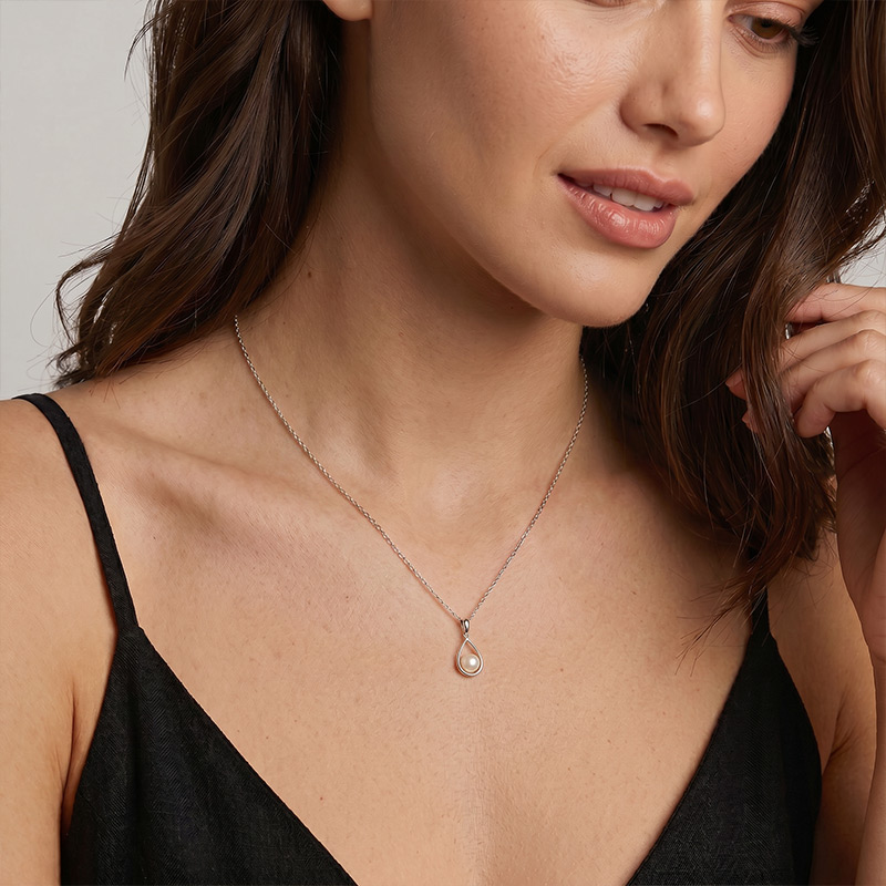 "Whispering Moonlight" 7.5-8.0mm Freshwater Pearl Necklace
