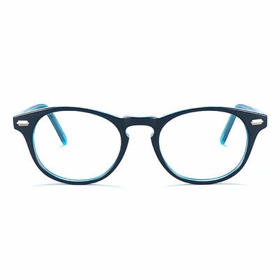 Gusta Blue Round Glasses