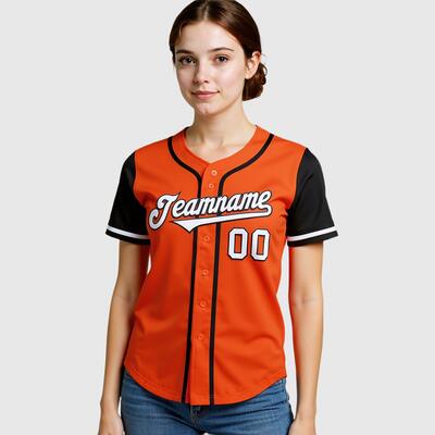 Custom Orange Black Authentic Two Tone Baseball Jersey with Personalized Number and Logo for Games Practices and Fan Events